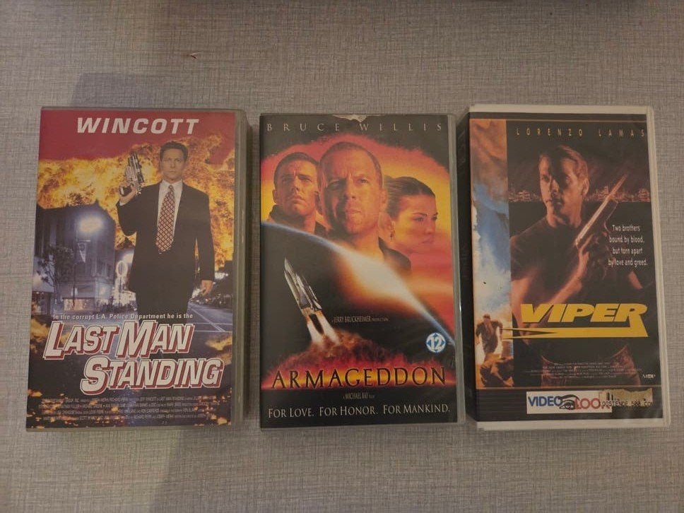 3 x VHS, CD & DVD, VHS | Film, Anglais, Comme neuf, À partir de 16 ans, VHS