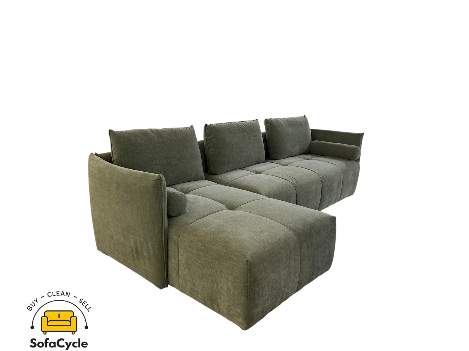 Siège d'angle en tissu, coin gauche ou droit - surstock, Neuf, Enlèvement ou Envoi, SofaCycle, Info@sofacycle.be