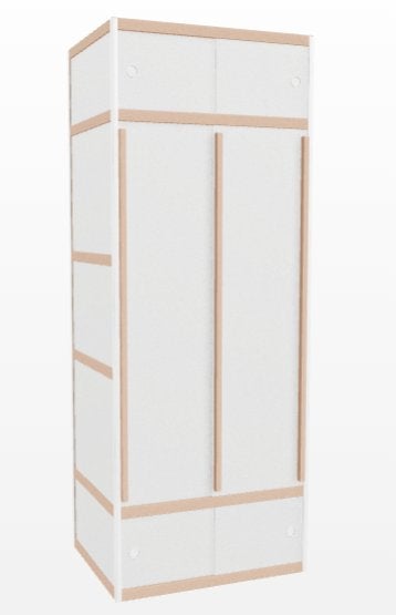 Witte “Kewlox” Kleding Kast, Huis en Inrichting, Gebruikt, 200 cm of meer, 50 tot 75 cm, 50 tot 100 cm