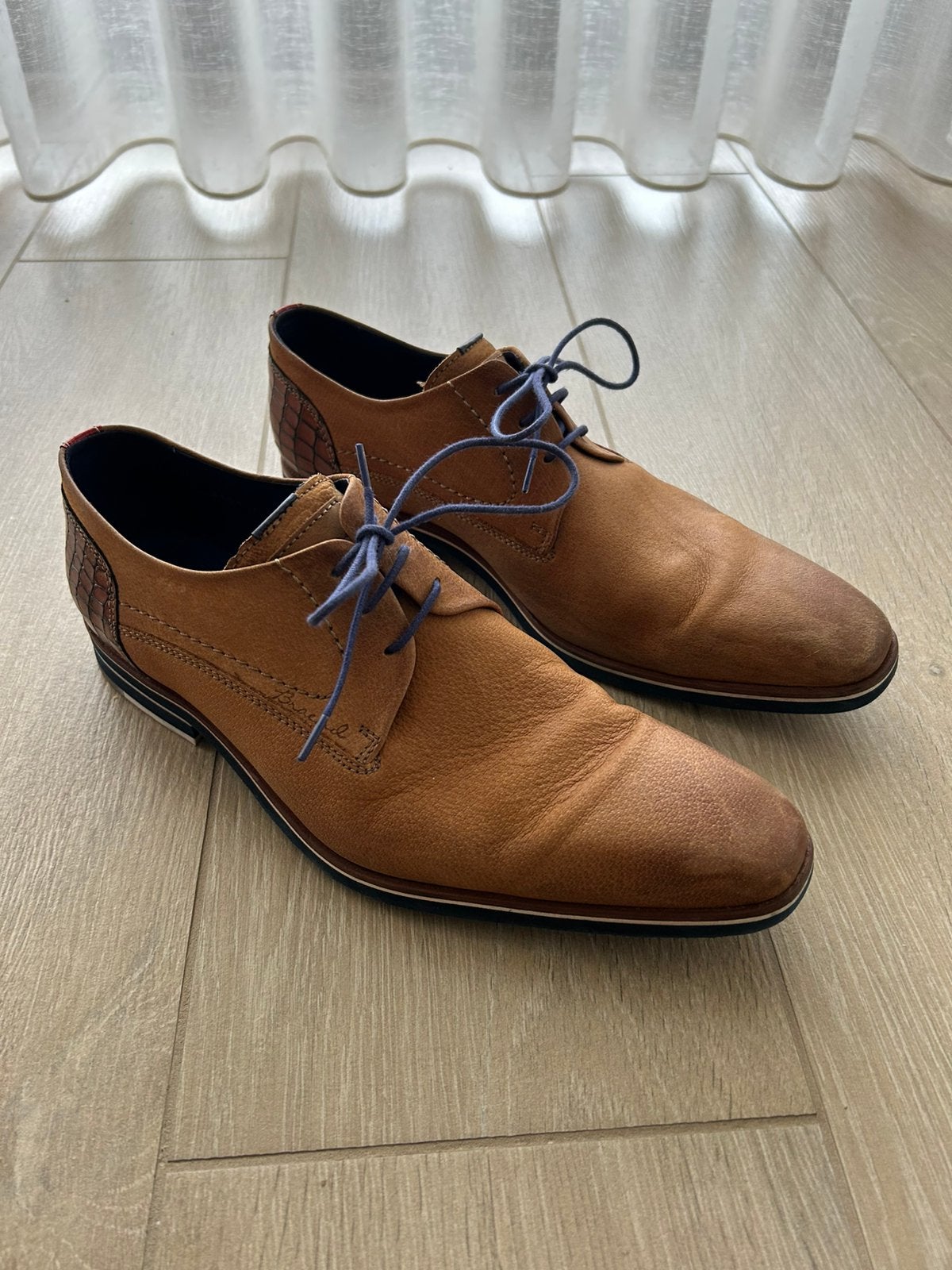 Braend leren schoenen, Bruin, Ophalen of Verzenden, Gedragen, Veterschoenen