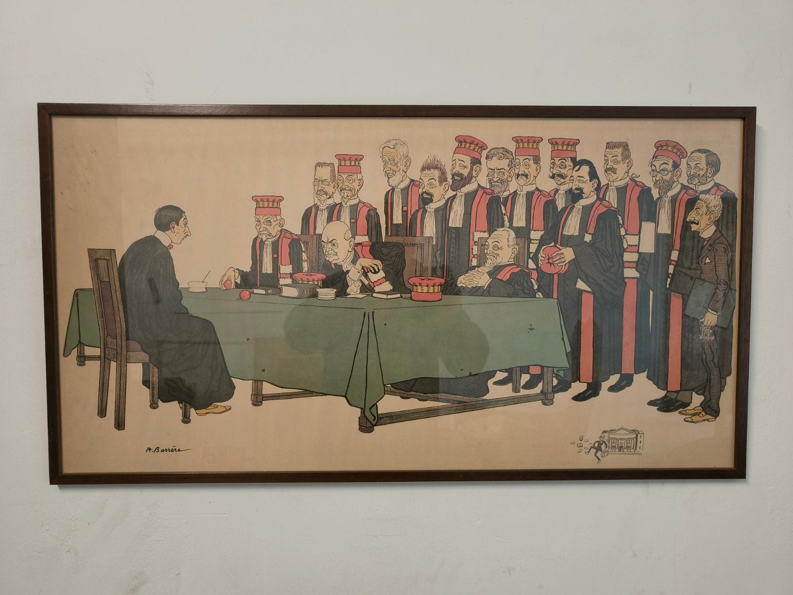 Barrere litho, Antiek en Kunst, Ingelijst, Ophalen