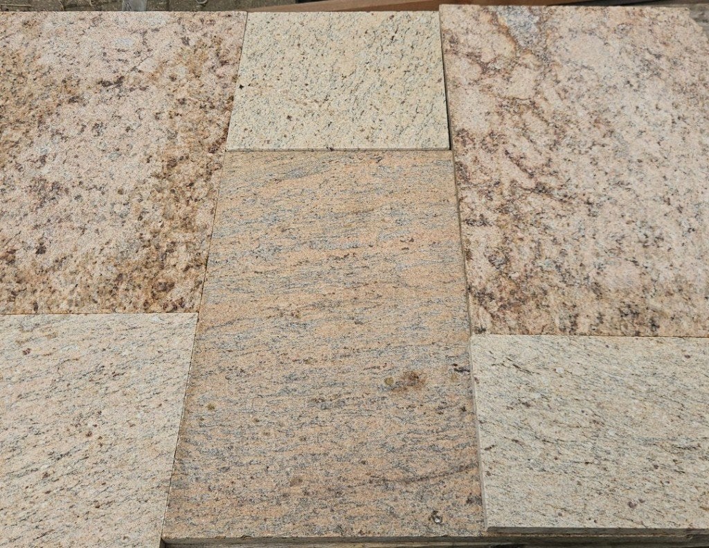 Graniettegels 22mm voor buiten:  terras, patio 20 tot 43m², Ophalen, Nieuw, Gestraald, Terrastegels