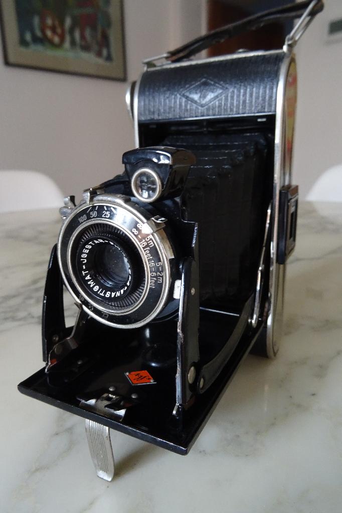 Appareil photo argentique à soufflet en cuir AGFA 1930, Collections, Appareils photo & Matériel cinématographique, Appareils photo