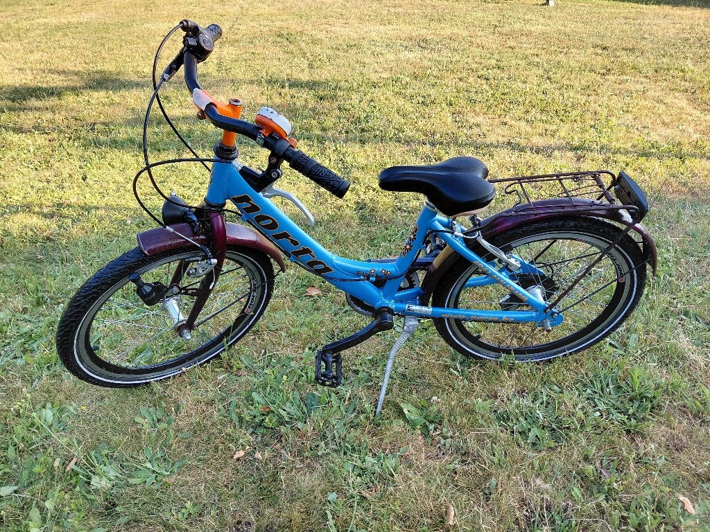 Kinderfiets (Norta blauw), Fietsen en Brommers, Fietsen | Kinderfietsjes, Ophalen, Gebruikt, 20 inch of meer