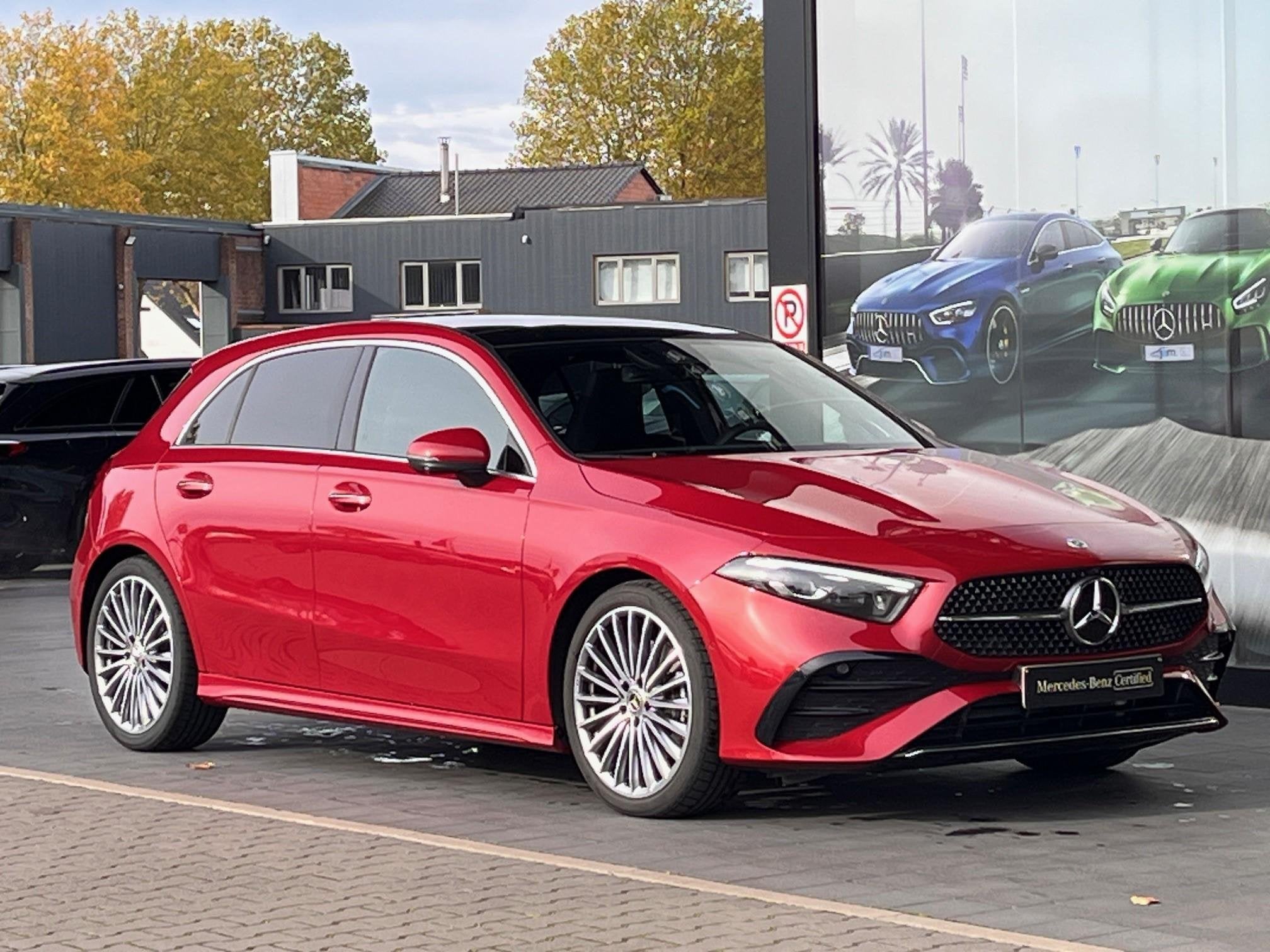 Mercedes-Benz A-klasse 220 d AMG Pano/Burm/HUdisplay/Mempack, Auto's, Stof, Gebruikt, 4 cilinders, 5 deurs