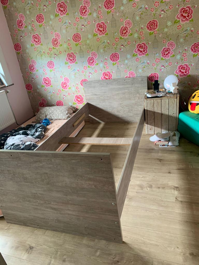 Kwaliteitsvol kinderbed met lattenbodem, Kinderen en Baby's, Kinderkamer | Bedden, Ophalen, Zo goed als nieuw, Lattenbodem