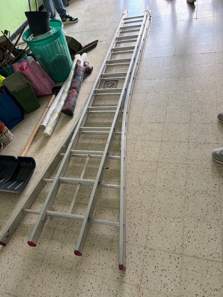 Schuifladder in aluminium, Doe-het-zelf en Bouw, Ophalen, Ladder