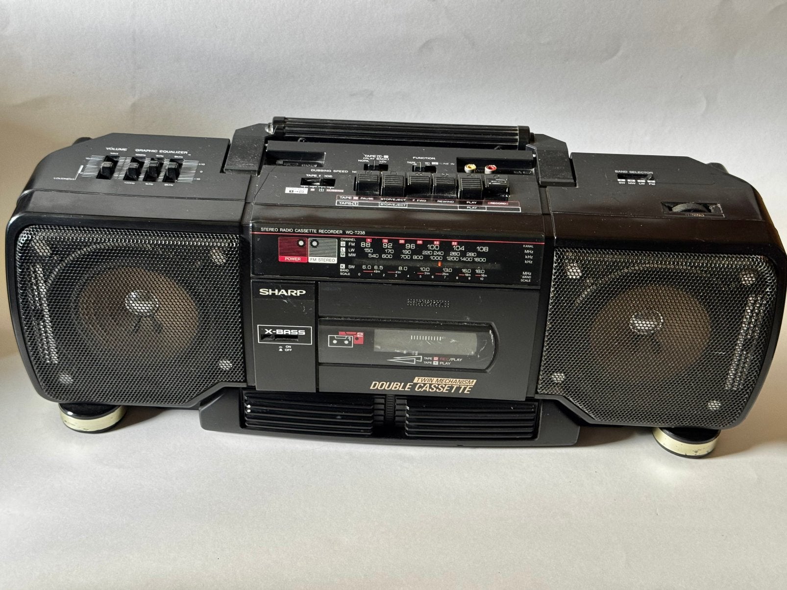 Sharp WQ-T238 dubbel cassette, Enlèvement ou Envoi, Comme neuf