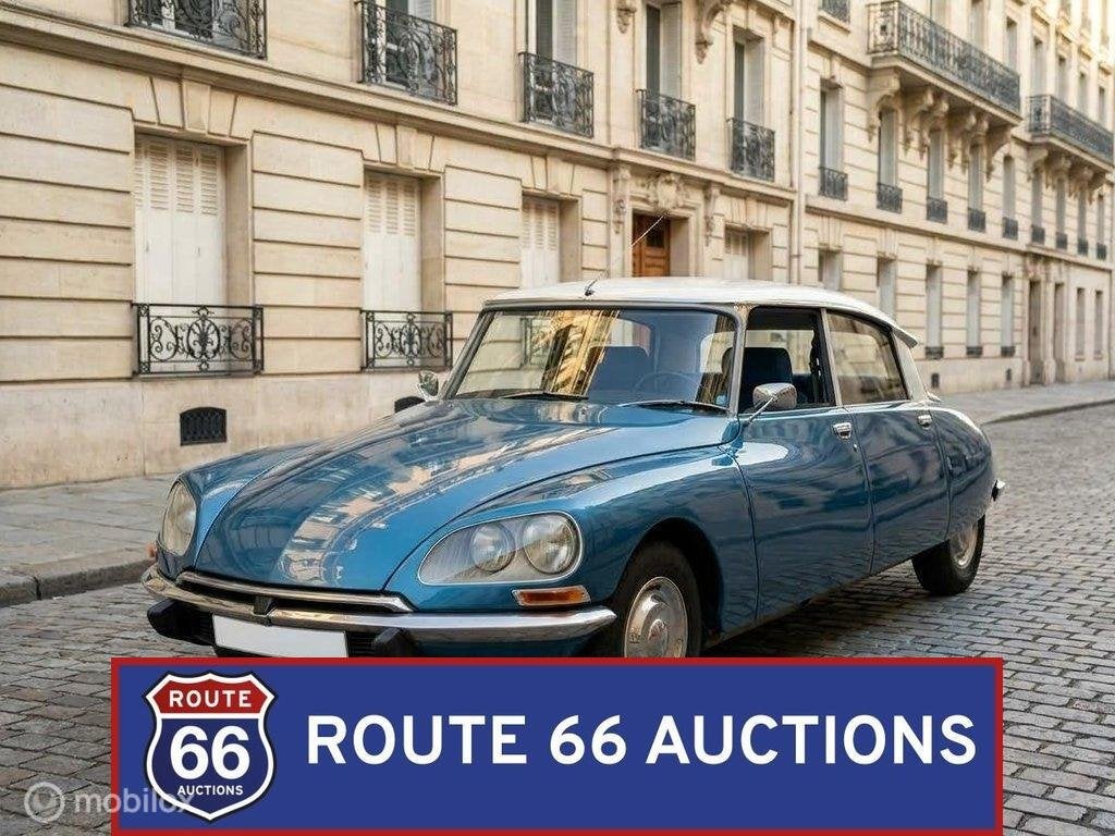 Citroën DS 21 Super 5 | 1974 | Route 66 Auctions, Auto's, Citroën, Zwart, Bedrijf, Handgeschakeld