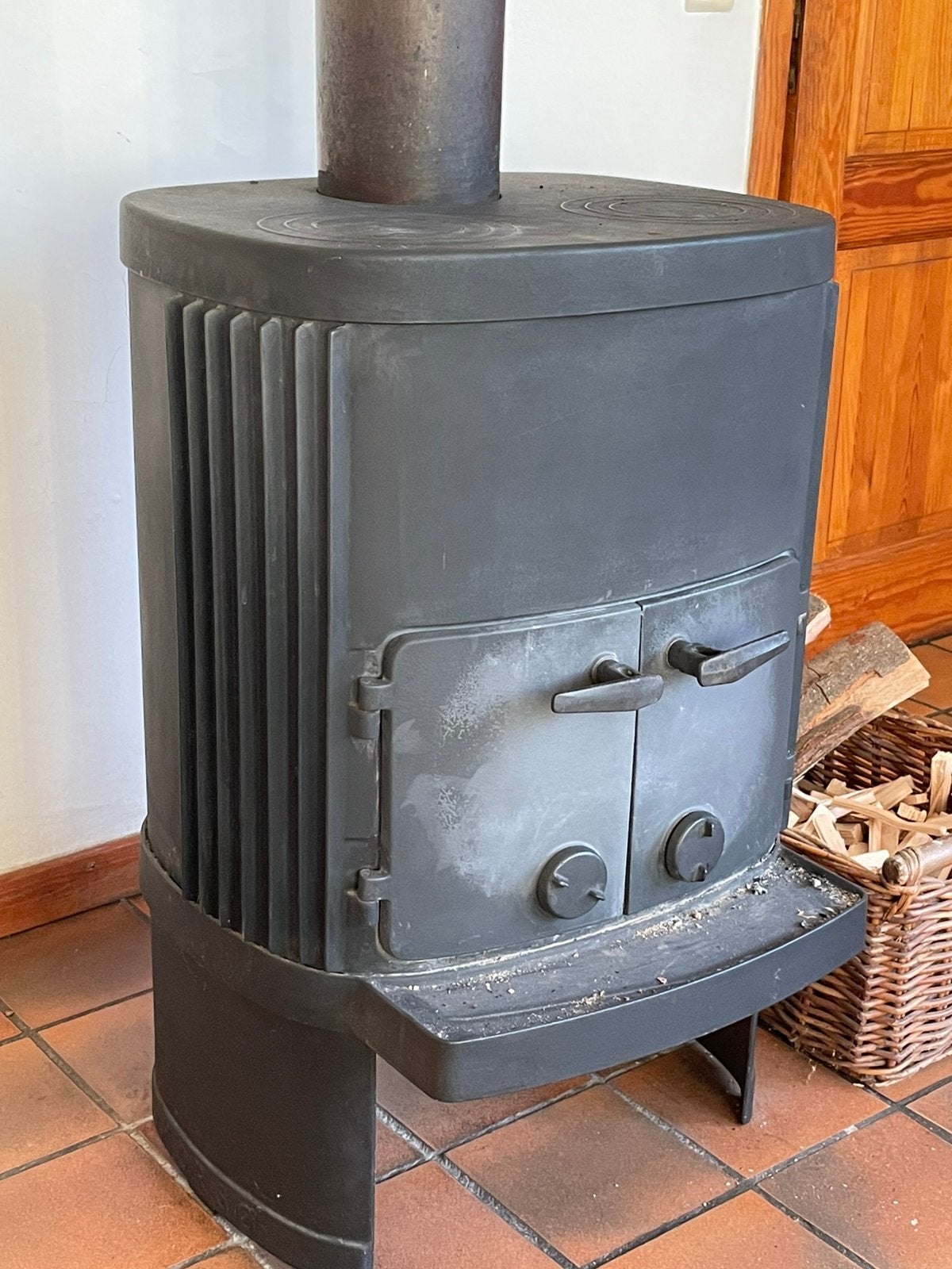 Gietijzeren kachel, Ophalen, Gebruikt, Hout, Houtkachel