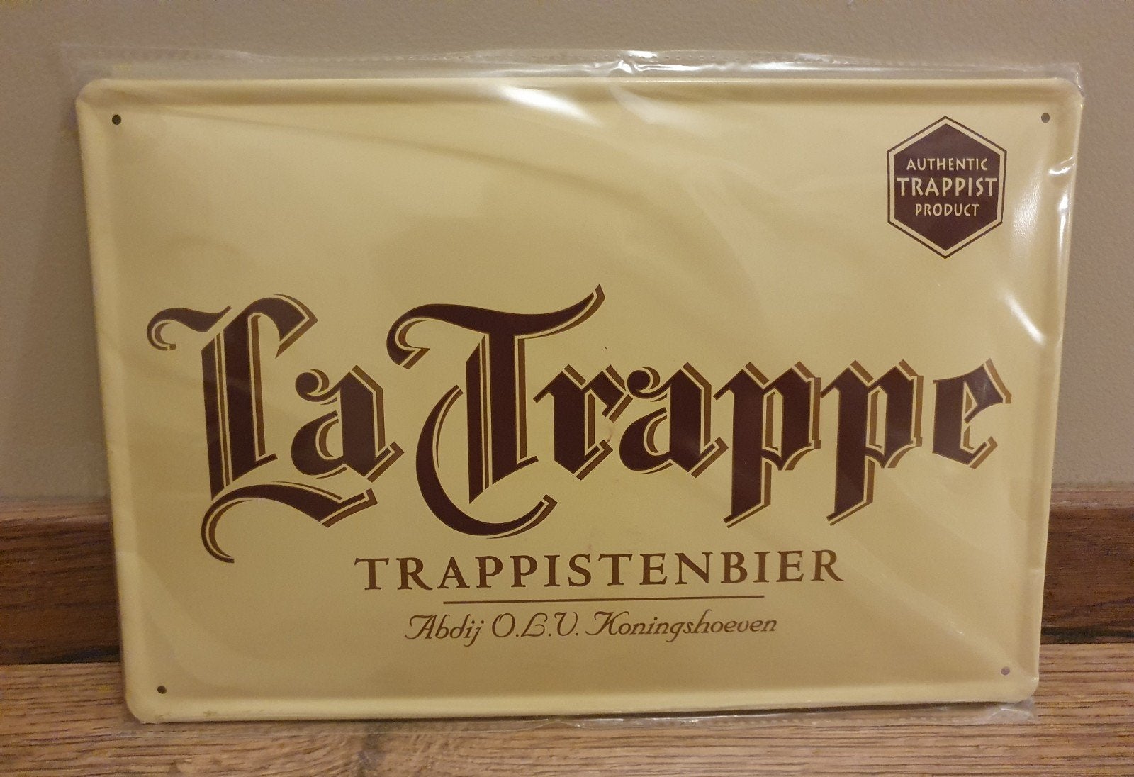 Metaal Reclamebord - La Trappe -, Verzamelen, Biermerken, Ophalen of Verzenden, Zo goed als nieuw, Reclamebord, Plaat of Schild