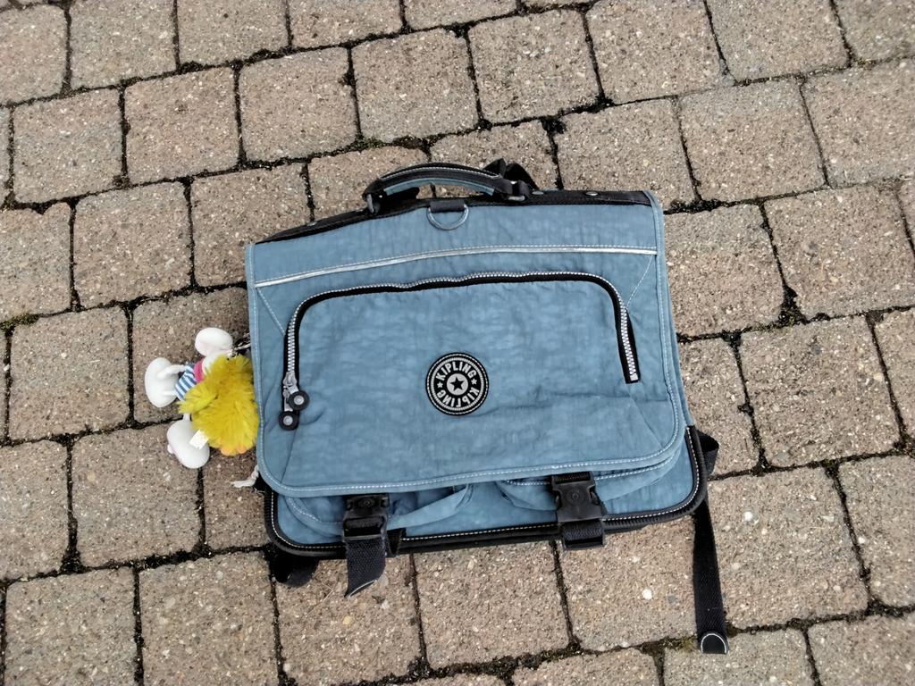Boekentas Kipling lichtblauw, Diversen, Ophalen, Zo goed als nieuw