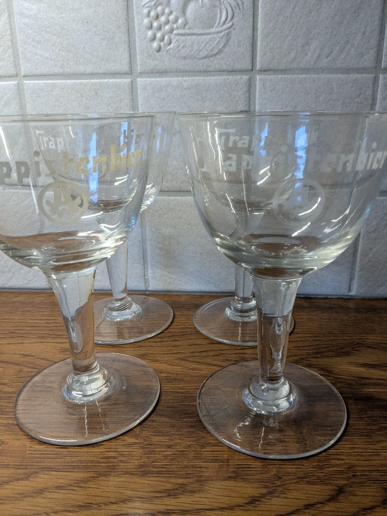 Bierglazen 'trappistenbier' 4 stuks, Verzamelen, Ophalen
