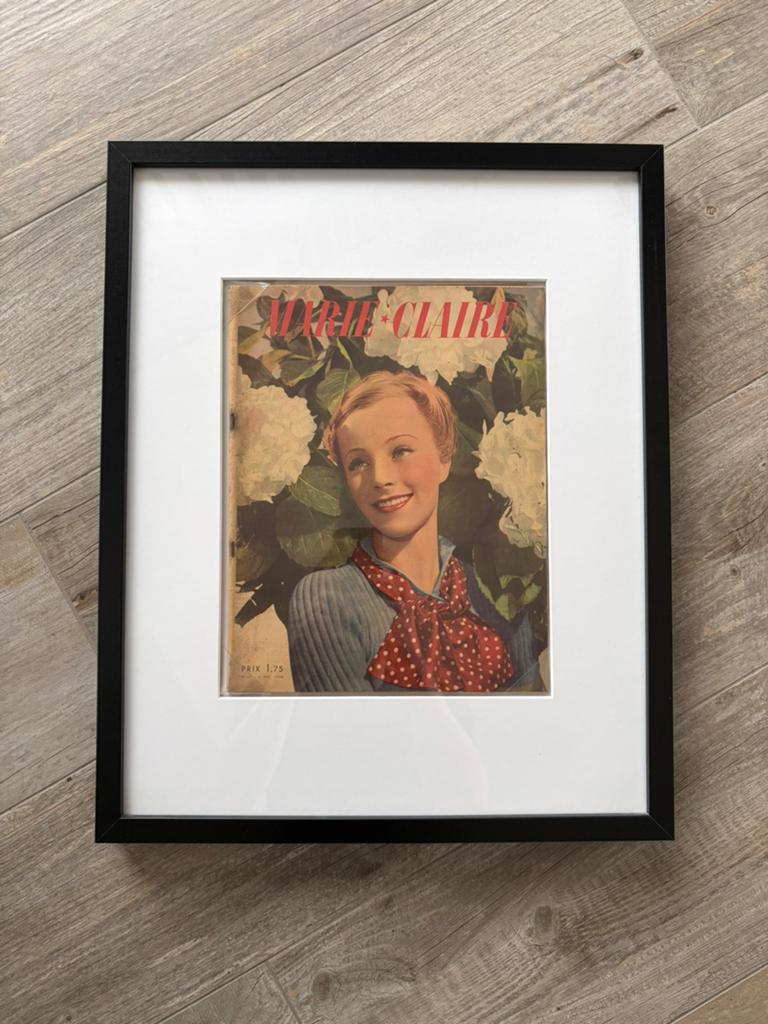 Vintage Marie Claire magazine - franse versie - ingekaderd, Enlèvement, 1920 à 1940, Journal ou Magazine