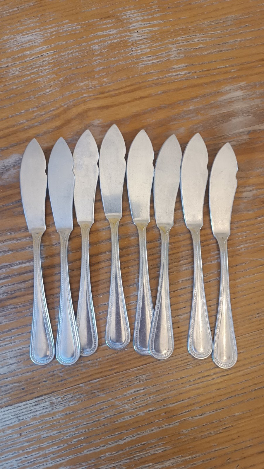 karanox : 8 couteaux à poisson en inox, Maison & Meubles, Couverts individuels, Enlèvement ou Envoi, Comme neuf, Couverts à poisson