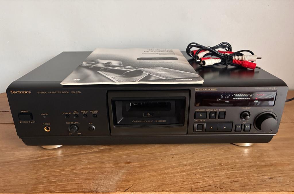 Technics RS-AZ6 Cassettedeck (met handleiding), Verzenden, Enkel, Overige merken, Tape counter