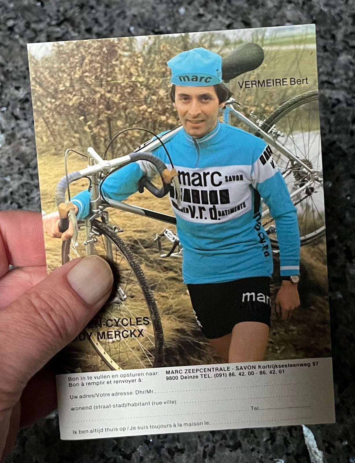 Wielrenner Bert Vermeire, Ophalen, Zo goed als nieuw