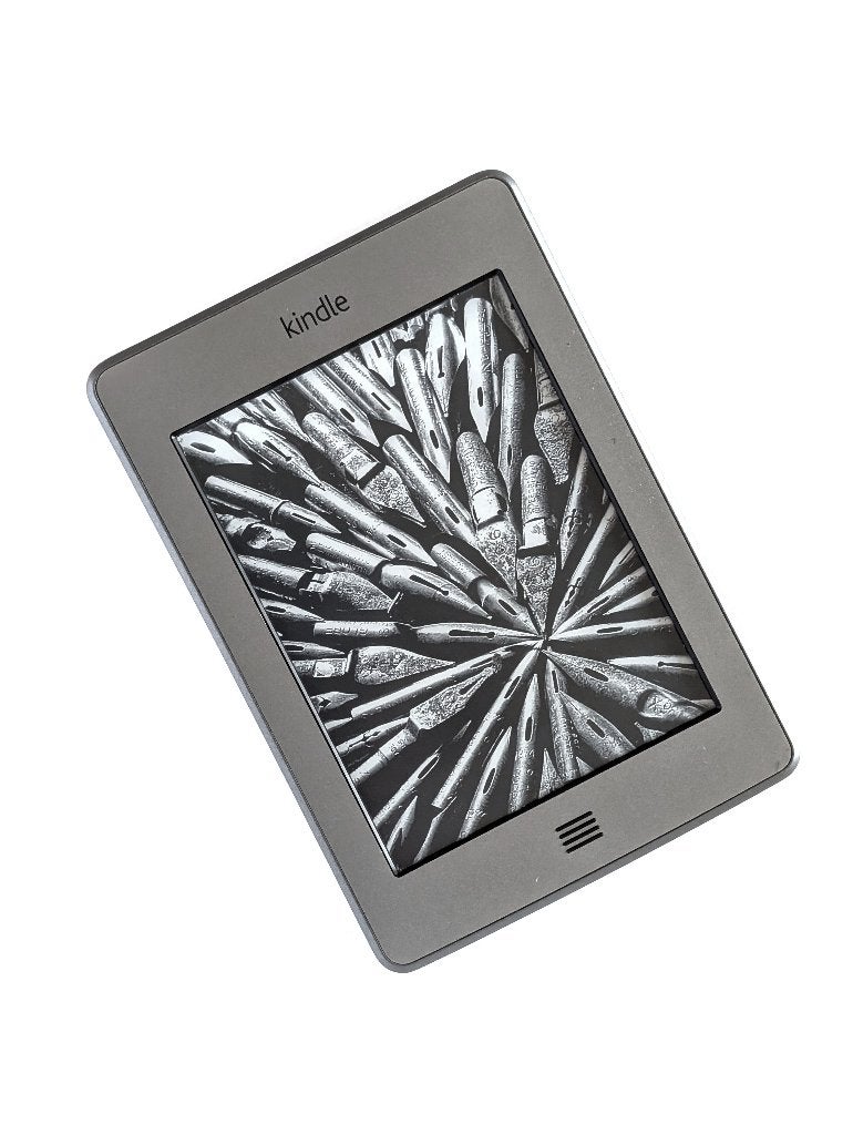 Amazon Kindle Touch D01200 + LED leather case, Computers en Software, E-readers, Gebruikt, 6 inch of minder, Kindle, 4 GB of minder