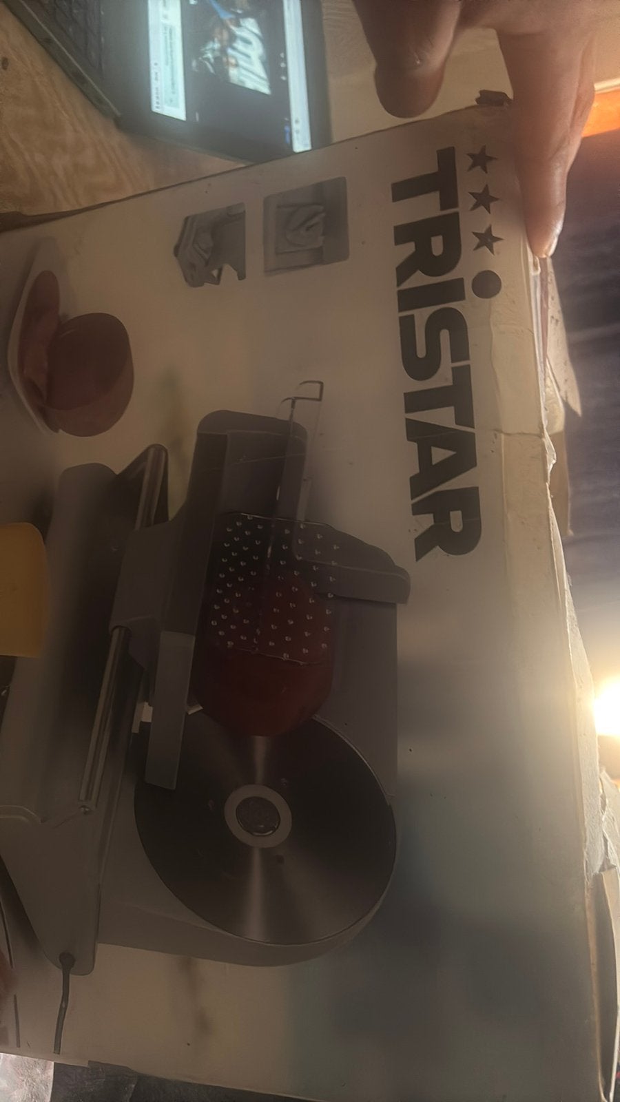 Tristar snijmachine / slicer – goedkoop – direct beschikbaar, Ophalen, Nieuw, Natuurlijk materiaal, Snijmachine