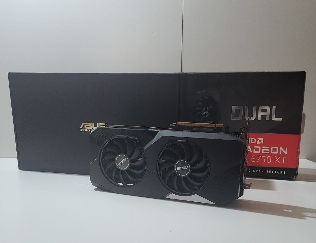 ASUS DUAL Radeon RX 6750 XT 12GB Gaming Videokaart, AMD, GDDR6, PCI-Express 4, Ophalen of Verzenden