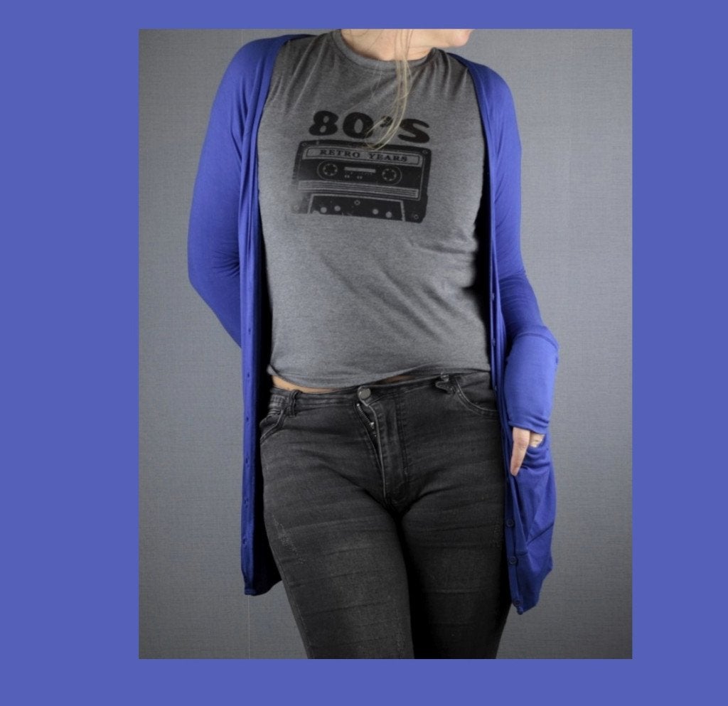 Blauwe lange gilet van H&M - Maat small, Ophalen of Verzenden, Blauw