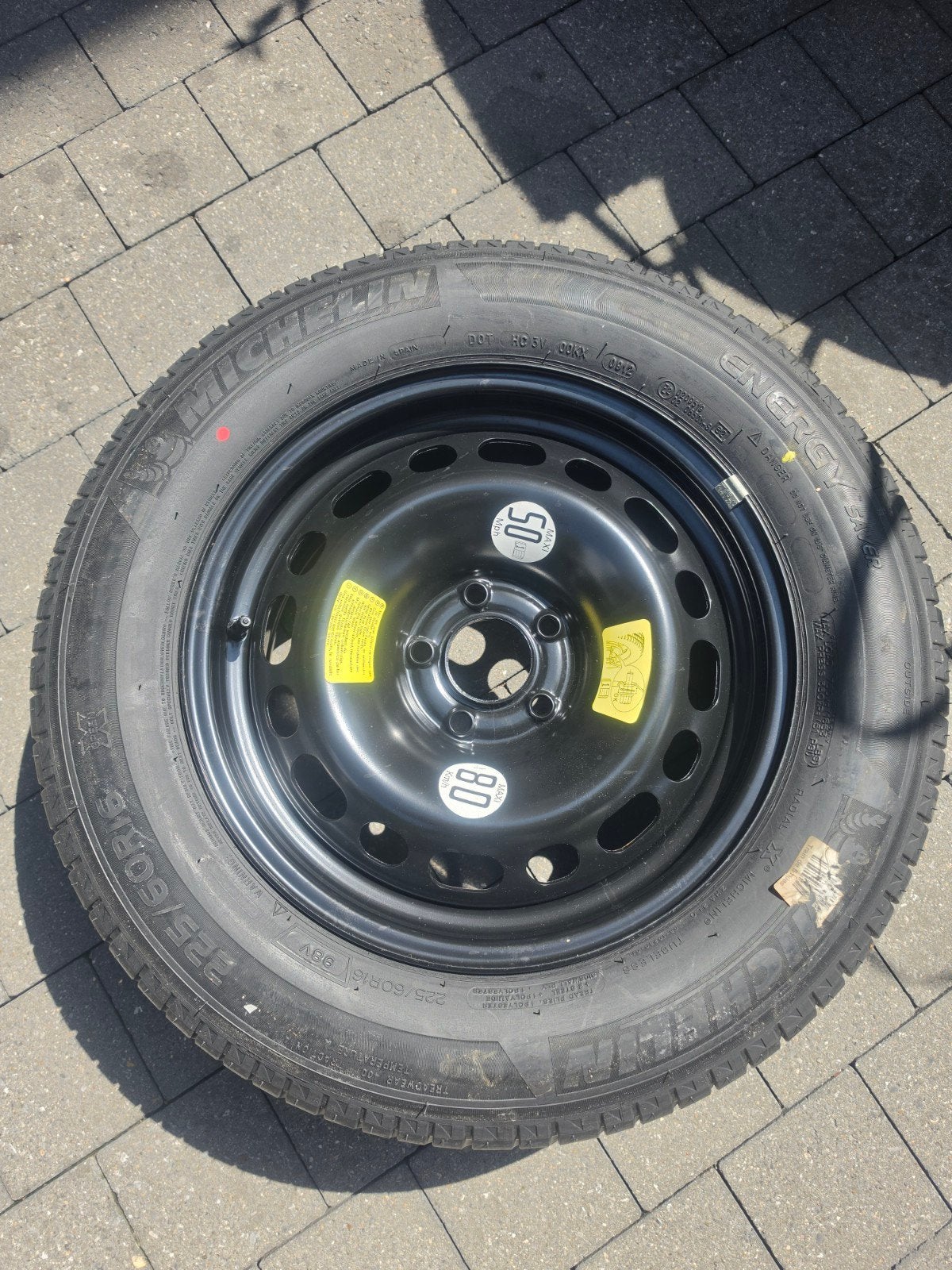 225/60 R16 98V Michelin – reservewiel Citroën C5 Tourer – on, Auto diversen, Aanhangwagen-onderdelen, Ophalen