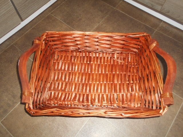 Panier en osier couleur rouille/Nouveau, Neuf, Enlèvement ou Envoi, Osier, Panier