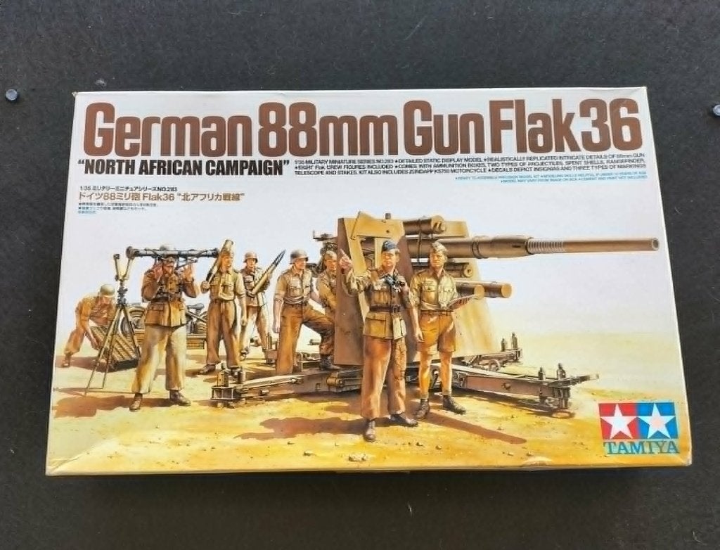 Maquette Tamiya german88mm gun 35283 1/35, Enlèvement ou Envoi, Neuf, 1:35 à 1:50, Diorama