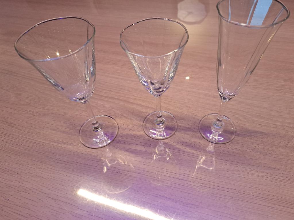 Set Luminarc glazen: champagne, wijn, Ophalen, Glas of Glazen, Effen, Glas