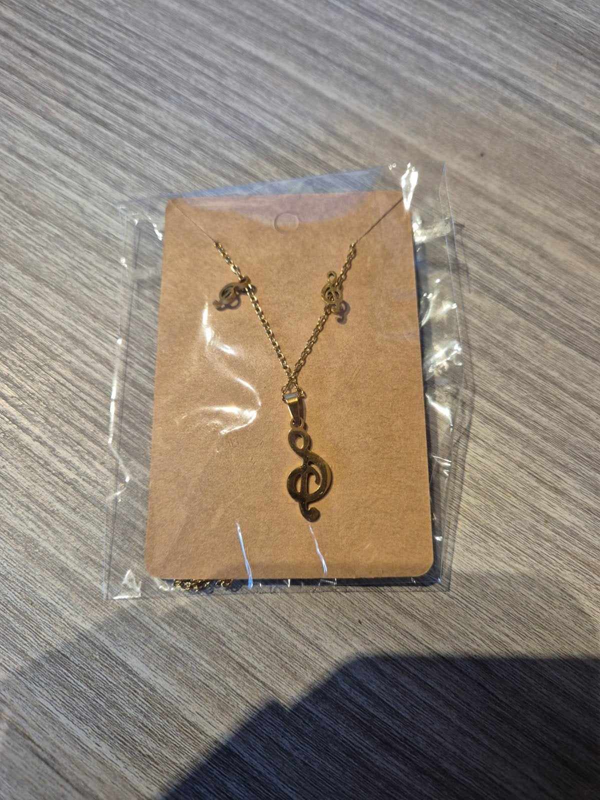 Oorbellen met bijpassende ketting, Bijoux, Sacs & Beauté, Boucles d'oreilles, Envoi, Or, Or