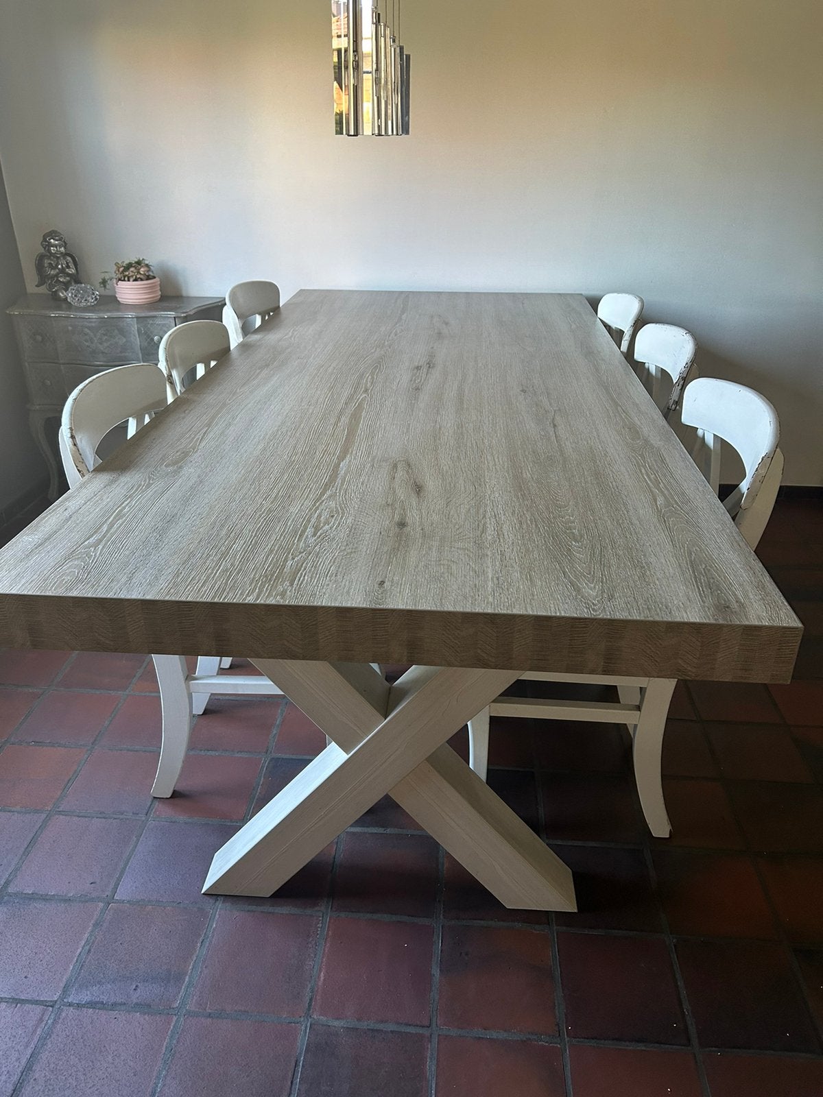 Mooi landelijk tafel met of zonder stoelen, Huis en Inrichting, Complete eetkamers, Ophalen, Zo goed als nieuw