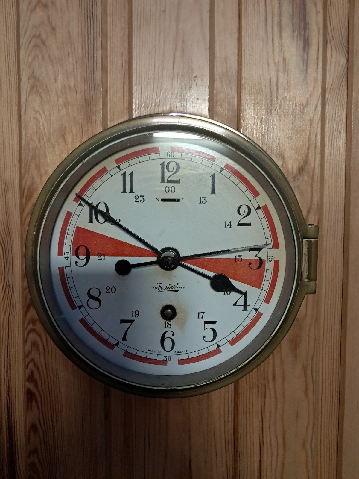 Originele vintage maritieme scheepsklok, Ophalen