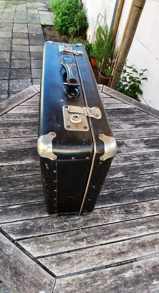 Retro zwarte reiskoffer, Enlèvement, Utilisé, 50 à 60 cm, 35 à 45 cm
