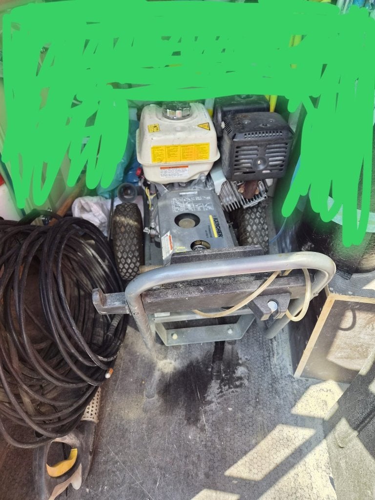 Karcher hogedrukreiniger HD1050B, Tuin en Terras, Ophalen, Gebruikt, Benzine, Honda