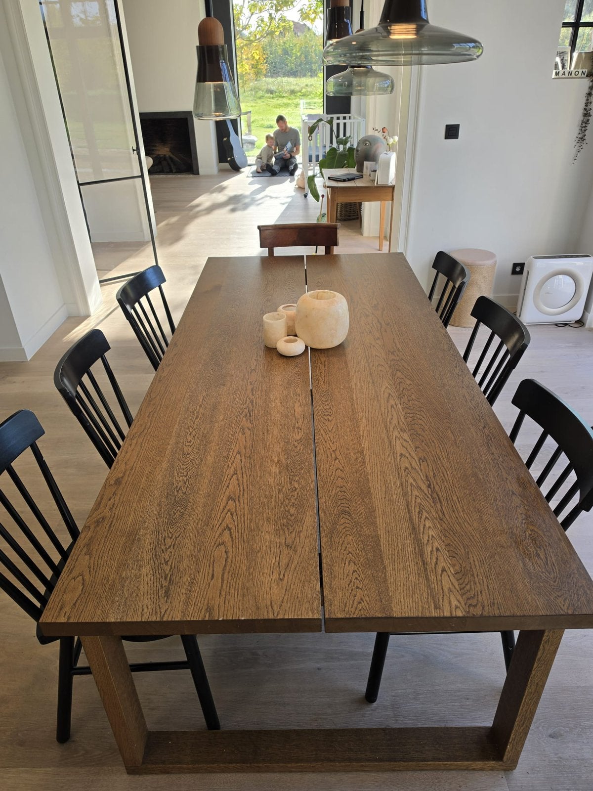 Ikea tafel en stoelen, Huis en Inrichting, Ophalen, Gebruikt, 6 tot 8 stoelen