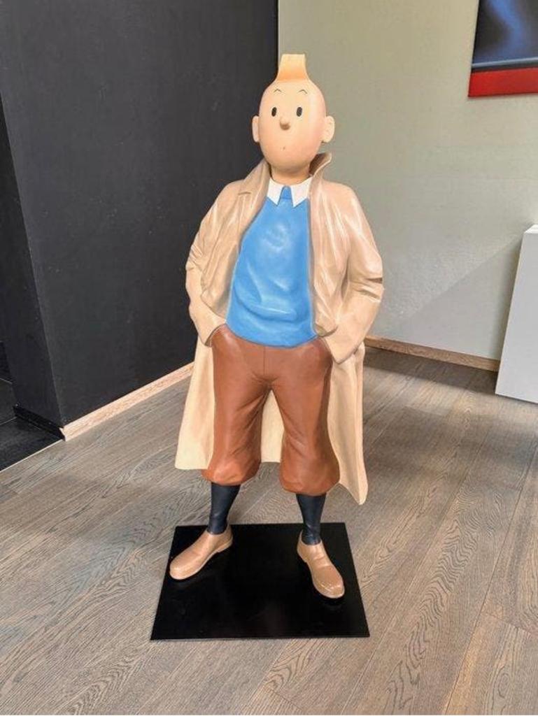 Handgemaakt KUIFJE Beeld 130 cm – Exclusief Collectors Item, Verzamelen, Stripfiguren, Ophalen, Kuifje, Gebruikt