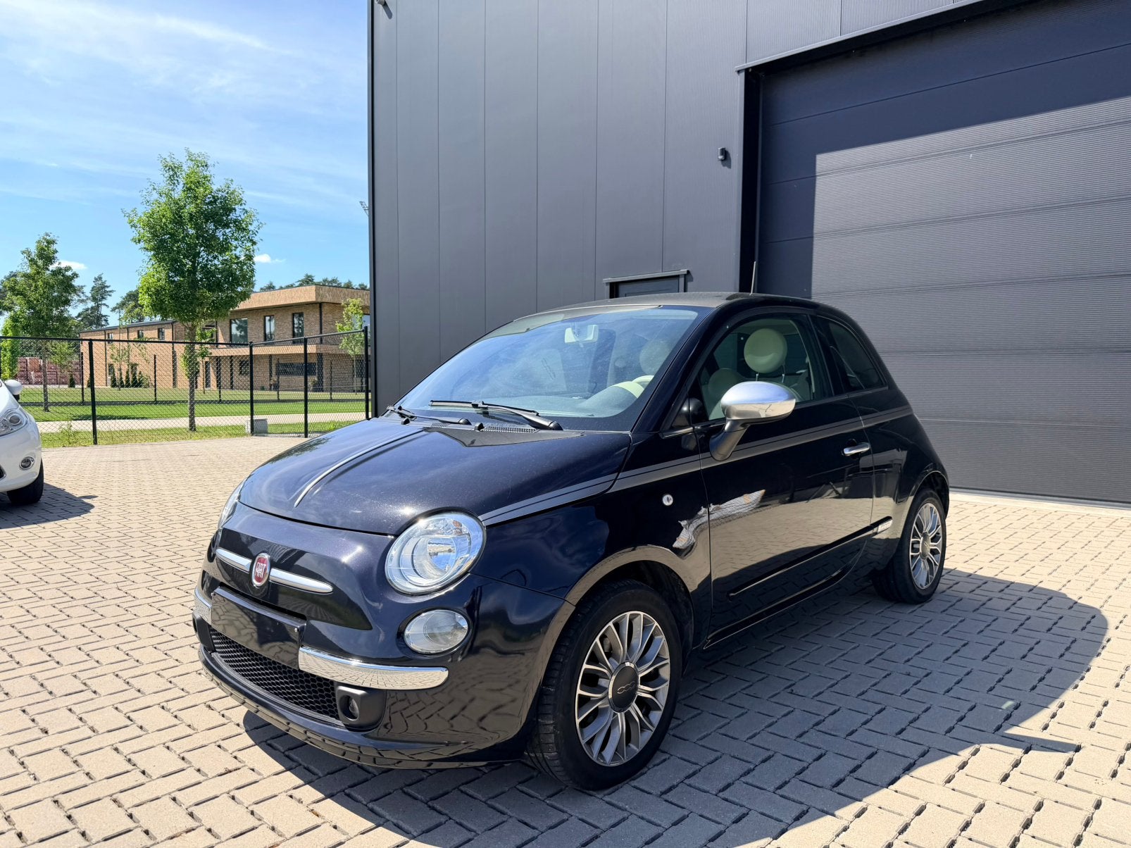 Fiat 500 Lounge 1.2 Benzine - 55 000 km - Leder - Schuifdak, Lederen bekleding, Zwart, Leder, 3 deurs