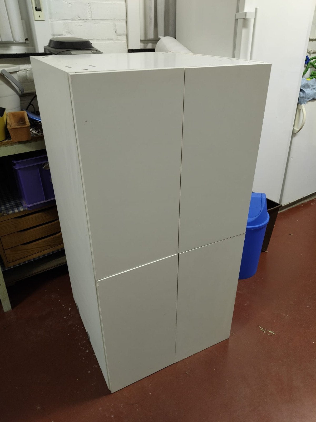 witte kast, Ophalen, Gebruikt
