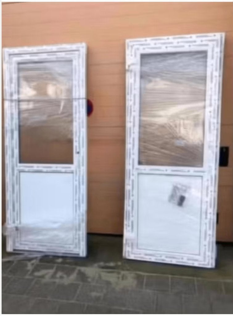 buitendeur kunststof 2/3 glas, Doe-het-zelf en Bouw, Ophalen, Gebruikt, Glas, Buitendeur