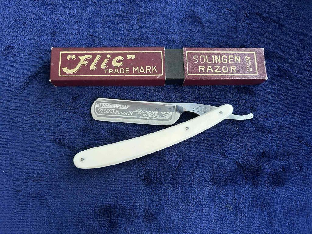 Vintage Flic Solinger razor, Ophalen