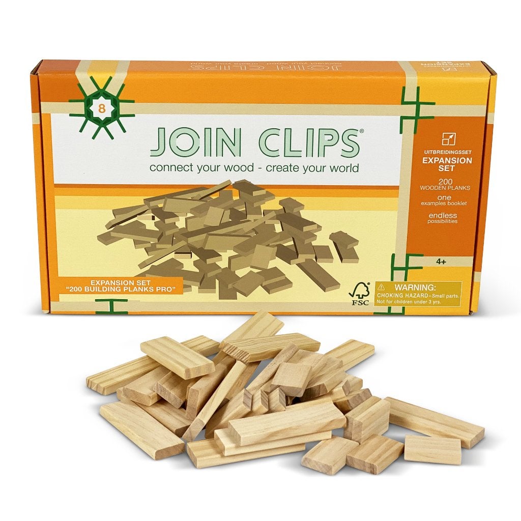 join clips : uitbreiding set 200 bouwplankjes JC200 NIEUW, Kinderen en Baby's, Speelgoed | Houten speelgoed, Ophalen of Verzenden