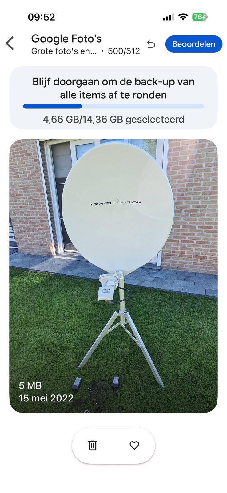 Satteliet schotel, Audio, Tv en Foto, Schotelantennes, Ophalen of Verzenden, Zo goed als nieuw