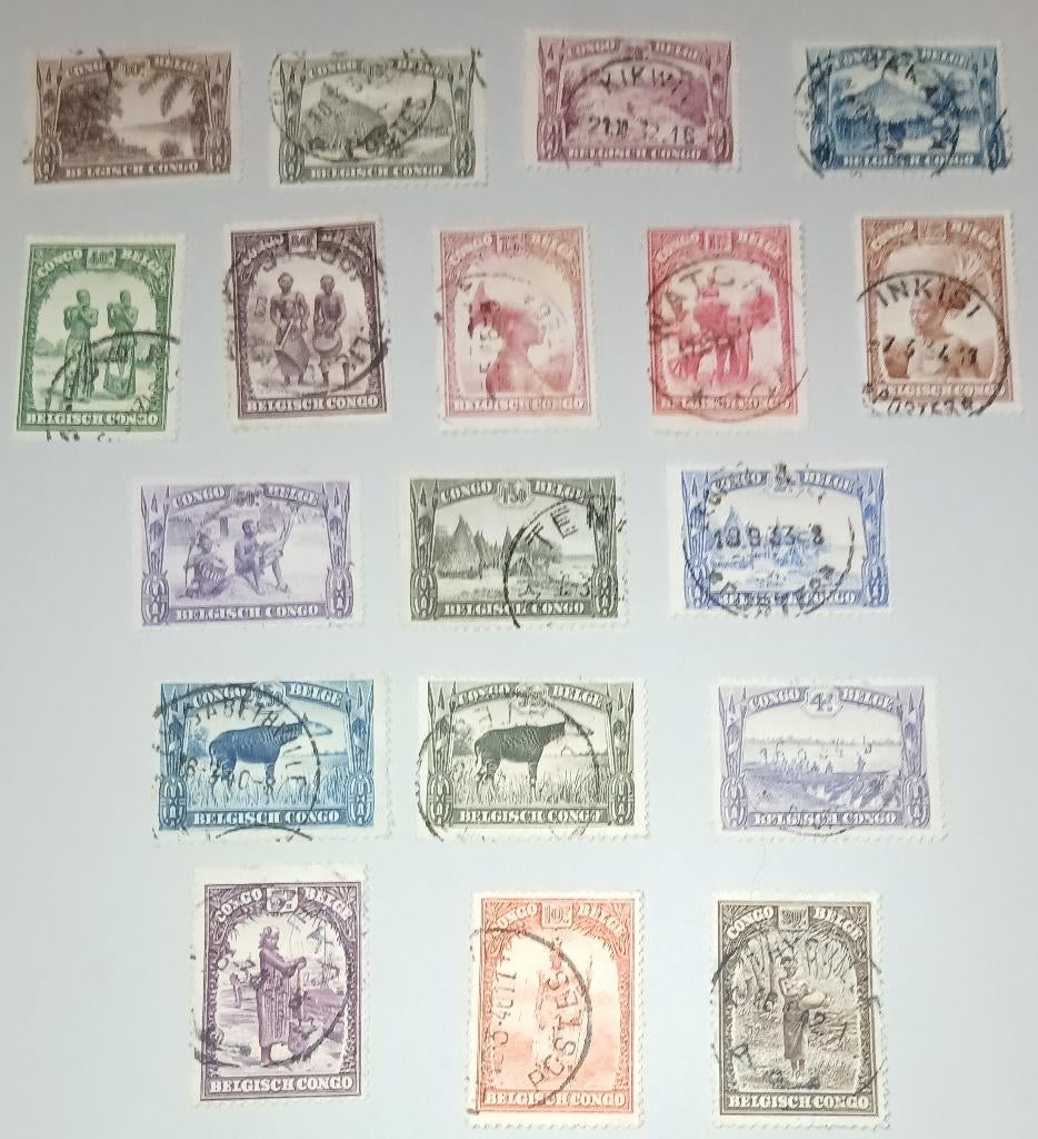 Belgisch Congo – Gestempeld – Volledig Lot, Postzegels en Munten, Ophalen of Verzenden, Overige landen, Gestempeld