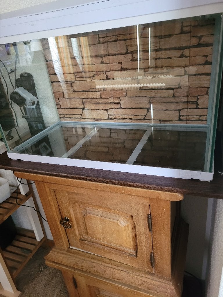 aquarium complet 90  l + poisson et déco. lire svp, Aquarium d'eau douce rempli, Comme neuf, Enlèvement, Superfish