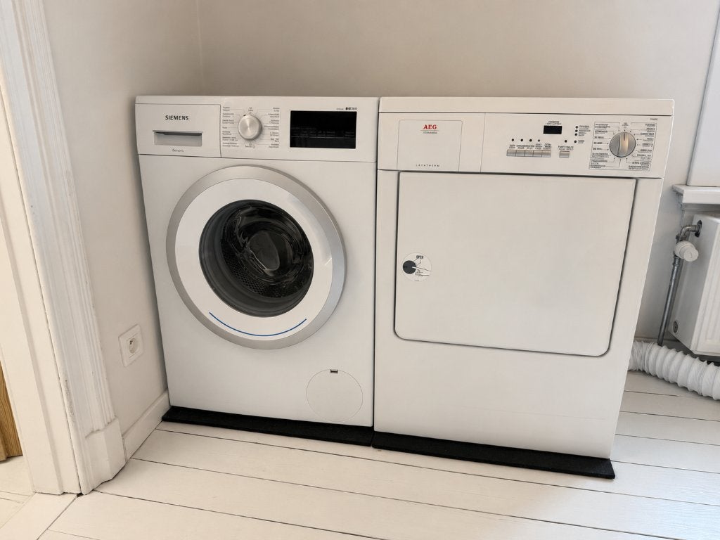 Siemens wasmachine + AEG droogkast (pakketdeal), Ophalen, 8 tot 10 kg, Zo goed als nieuw, Voorlader