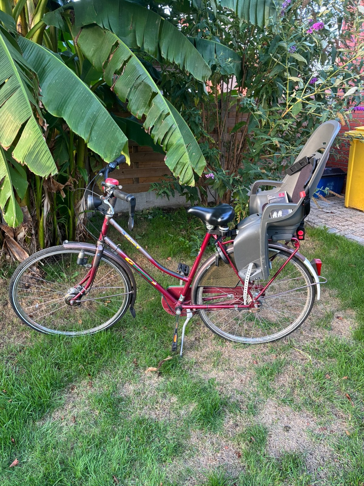 Gazelle retro fiets met kinderstoel, Ophalen, Velgrem, Versnellingen, Zo goed als nieuw