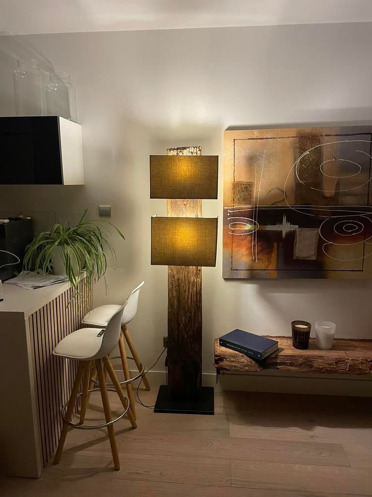Staanlamp op treinbiels, Enlèvement, Comme neuf
