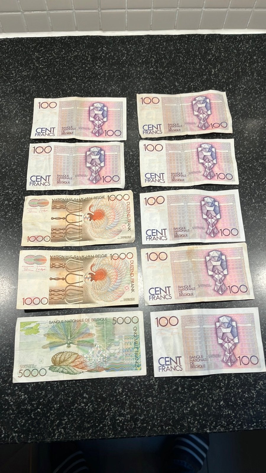 Belgische bankbiljetten 7700 frank, Ophalen, Setje