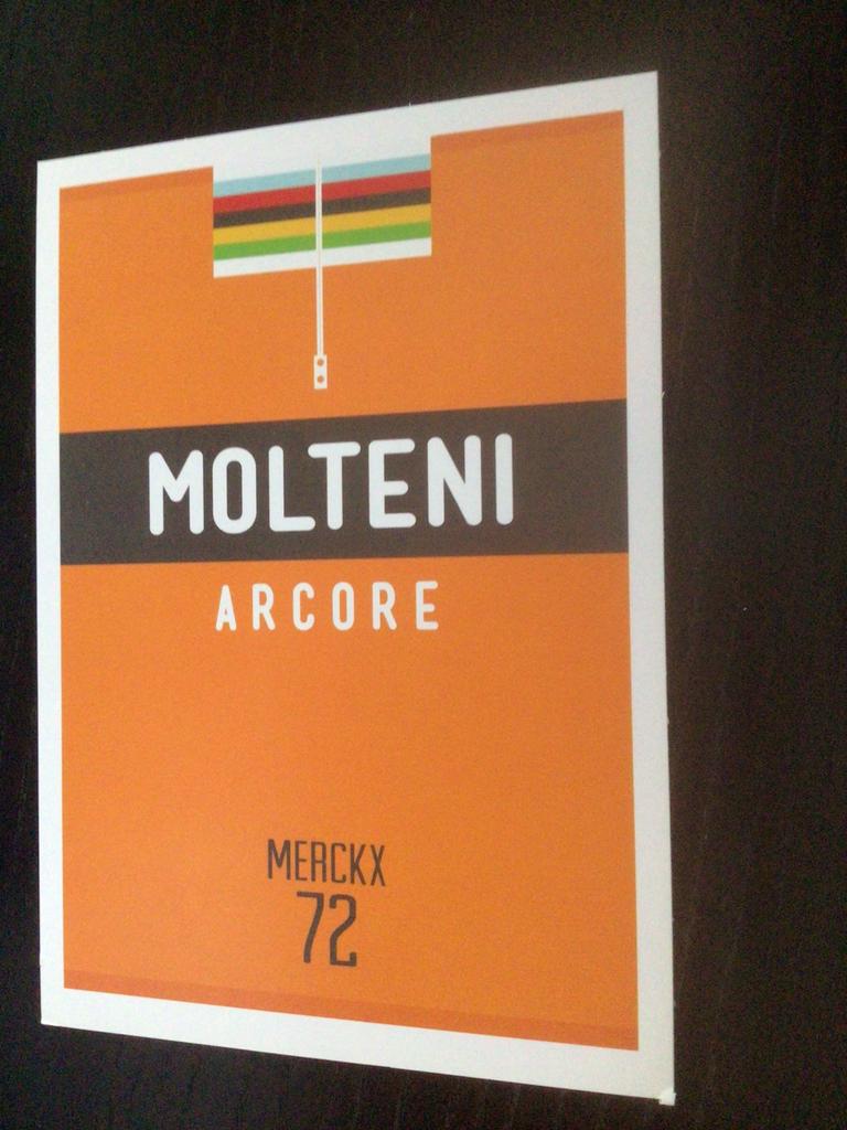 wielerkaart team molteni  merckx 1972, Verzenden, Zo goed als nieuw
