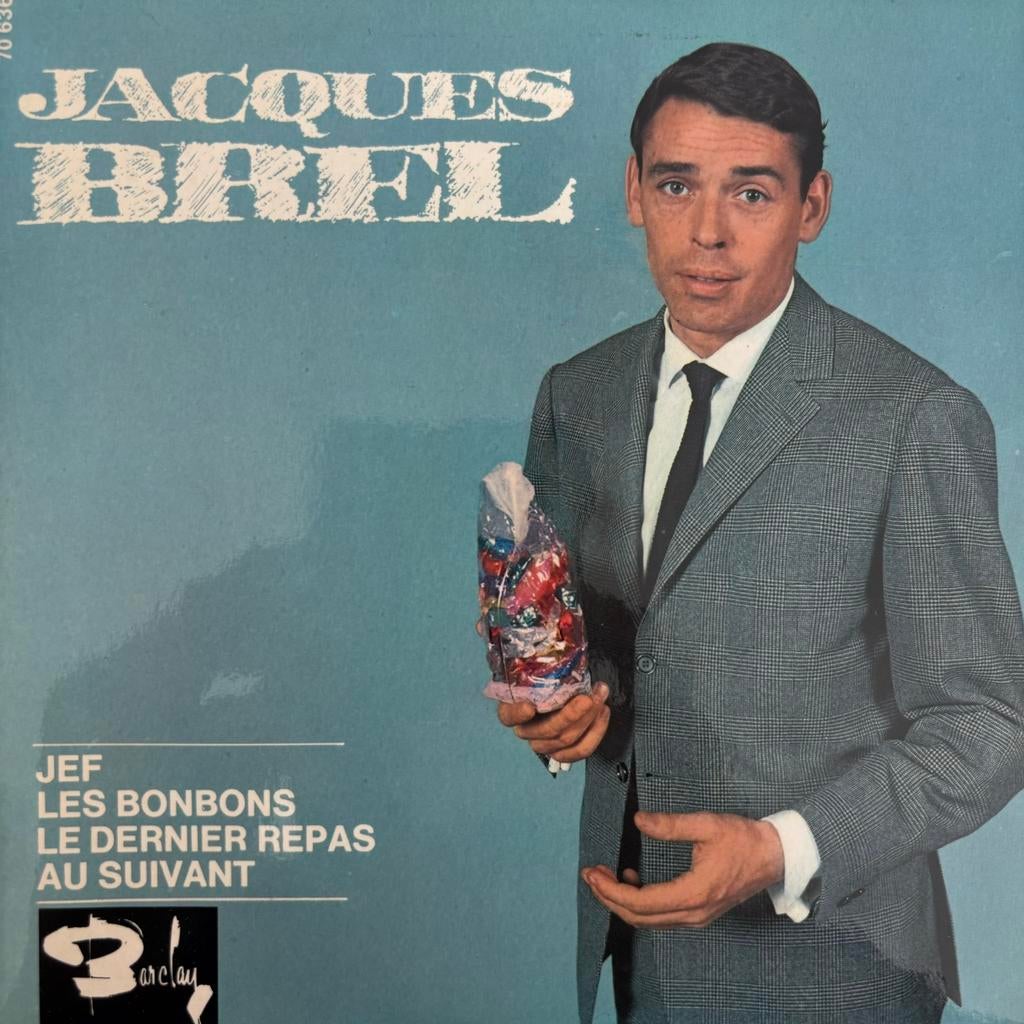 45T - Jacques Brel - Jef- les bonbons -au suivant-le dernier, Ophalen of Verzenden, Zo goed als nieuw